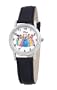 Disney Women's D087S005 Princess Black Leather Strap Watch