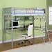 Bauble Girls Twin Size Study Loft Bunk Bed