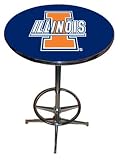 Illinois Fighting Illini Chrome Pub Table with Footrest