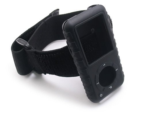 Electronics: SanDisk Sansa e200 Series FlexiSkin with Armband  Jet Black 