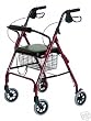 4-wheel Foldable Rollator /Folding Rolling Walker (Red)
