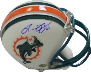 Ronnie Brown Autographed/Hand Signed Miami Dolphins Replica Mini Helmet