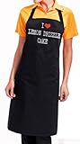 (Cheapest plan) Best deals on I Love Lemon Drizzle Cake Apron, fantastic foodie gourmet gift with wrapping and gift message service available today