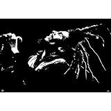 (24x36) Bob Marley (Hair, B&W) Music Poster Print