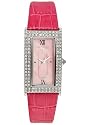 Women's vevey ladies pink leather and crystal watch Stainless Steel