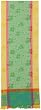 Hand Woven Elegant Jacquard 100% Cotton Retro Floral Lime Green Table Runners 12x72 Inches Set of Two