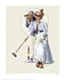 Croquet by Norman Rockwell 21.50X26.00. Art Poster Print
