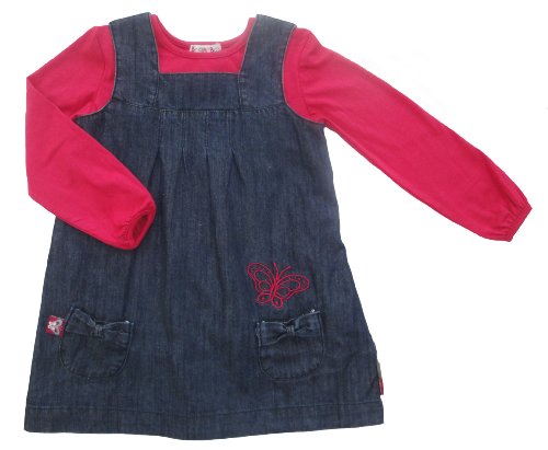 Bright Bots Baby Girl Pinafore Style Dress with matching Top size 18-24 months
