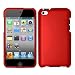 Premium Rubberized Snap-on Hard Crystal Front and Rear Case Cover for Apple iPod Touch 4G, 4th Generation, 4th Gen - red compatible with 8GB / 32GB / 64GB