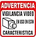 WARNING: Video Surveillance Sign - Spanish