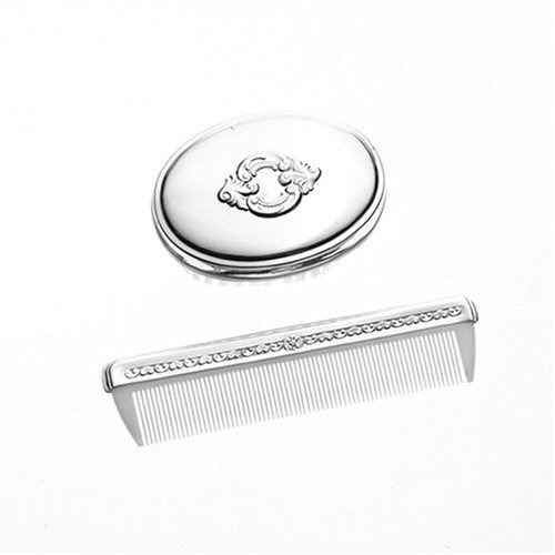 Wallace Sterling Silver Baby Grand Baroque Two Piece Comb and Brush Set for Boys