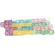 Cube Crackle Glass Rainbow Bead Mix 8mm 16" Strand