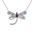 garnet pendant Pendentif Femme