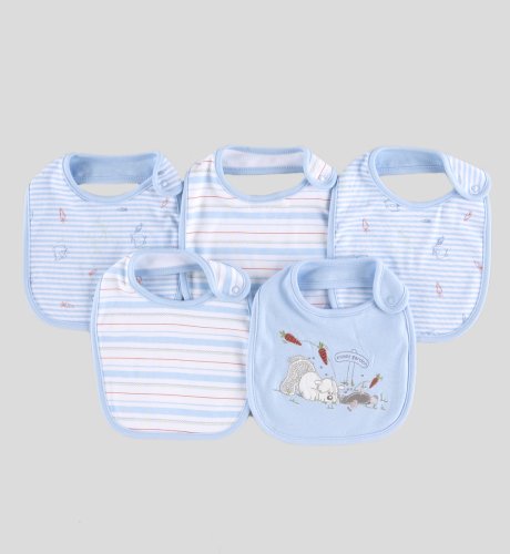 5 Pure Cotton Little Friends Bibs