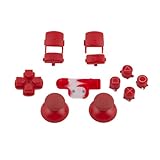 Red buttons, D-pad, Start/Back, Thumbstick, R1/R2/L1/L2 set for Playstation 3 controller Custom mod
