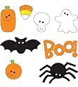 Cuttlebug 3"X3" Die-Halloween
