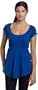 Licorice Junior's Scoopneck T-Shirt,Blue Majesty,Medium