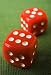 Red Dice on Green Felt - 24