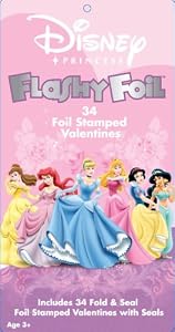 Disney Princess Flashy Foil Valentine Cards