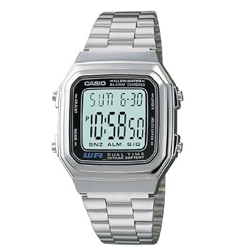 Casio #A178WA-1AV Men's Alarm Chronograph LCD Illuminator Watch