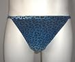 Mens Brazilian Cut Brief Swimwear/Underwear Nylon/Lycra Blue Leopard