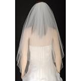 2 Tier Fingertip PlainWedding Bridal Cut/No Veil