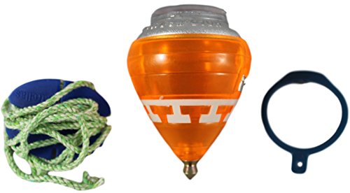 3 Pack Aztec Durable Plastic Spin Tops & Metal Tip Made in Mexico - Trompo Mexicano Azteca Plástico Durable & Punta de Metal (Pack of 3 Assorted Colors)