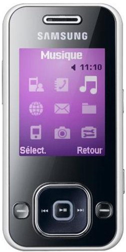 Samsung - SGH-F250 Téléphone portable Bluetooth slide - photo / MP3 / radio FM / slot mémoire - bleu arctique