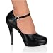 Pleaser Shoes Women's FLAIR-472, 4 1/2 Stiletto Heel D'orsay Style PF Pump