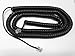 The VoIP Lounge 25 Foot Flat Black Long Handset Receiver Curly Phone Cord with Long Lead