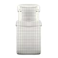 Kinzler Q-17146/00 Hochwertige buntgewebte Baumwol Flanell Bettw�sche 80 / 80 cm + 135 / 200 cm, wei� / rosa kariert