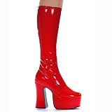 4.75 Inch Sexy Knee High Boots Chunky Heel Stretch Knee Hi Platform Boots