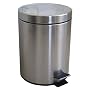 Splash Home 5 Liter Wastebasket/Recycling Bin, Satin Nickel