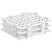 Bel-Art Scienceware 188380015 White Polypropylene No-Wire Microcentrifuge Tube Rack, 5.08" Length x 4.15" Width x 1.70" Height, 42 Places