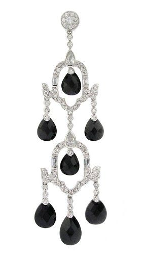 41KYvGcpTaL Delightful Chandelier Pendant w/Black & White CZs