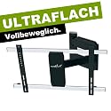Vollbewegliche TV Wandhalterung PM-SLIMFLEX-52 (ultra flach). Nur 36mm Wandabstand bis 650mm ausziehbar mit VESA 200 x 200 bis 400 x 400 auch 400 x 200 (entspricht 28-56 Zoll, auch 32, 42 und 55). Wandhalter optimal f&uuml;r Plasma, LCD und LED Fernseher von Panasonic, Sony, Samsung, LG und Toshiba. Mit 25 kg Tragkraft eine f&uuml;r fast alle Flachbildfernseher geeignete Halterung. +/-180&deg; schwenkbar und -15&deg; neigbar. Original PureMounts Wandhalterungen.