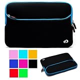 Durable Neoprene Protective Sleeve for Apple MacBook Pro MC700LL/A 133-Inch Laptop , Black with Blue Trim