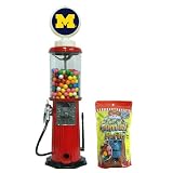 Michigan Wolverines NCAA Red Retro Gas Pump Gumball Machine