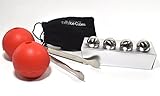 TGS Whiskey Ice Balls-Reusable Metal Stainless Steel,Scotch,Vodka,Wine Ice Chiller Rocks Gift Set. Chilling Stones Cubes Won't Dilute Your Favorite Drink. Bonus Silicone Bar Accessory Ice Ball Makers