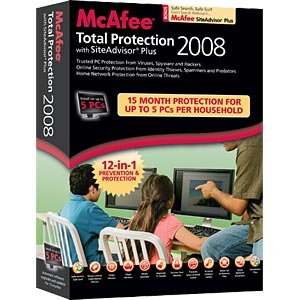 McAfee Total Protection 2008 with SiteAdvisor (5 User Pack)