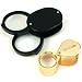 5X 10X Dual Gold Jewelers Loupe 21mm Magnifying Glass