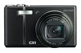 Ricoh CX 1 Digitalkamera (9 Megapixel, 7-fach opt. Zoom, 7,6 cm (3 Zoll) Display, Bildstabilisator) schwarz