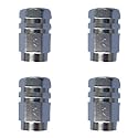 4pce Hex Style Sports Valve Caps-Silver