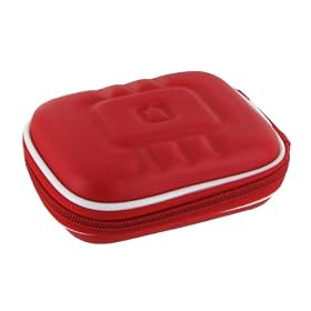 rooCASE (Med EVA Red) Hard Shell Case with Memory Foam for Flip Video Ultra Series Camcorder Orange