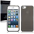 IPHONE 5 TPU SILIKON H�LLE CASE COVER IN TRANSPARENT SCHWARZ, TERRAPIN RETAIL VERPACKUNG