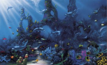 Dolphin Paradise Mural Dolphin Paradise Mural