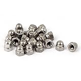 uxcell キャップナット　ステンレス鋼シルバートーン 10#-24スレッドサイズ 20個入り