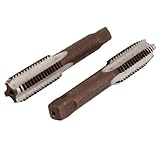 uxcell マシンテーパータ??ップ　テーパー下穴錐　ブラウンHSS製　いい代替品　いいアクセサリー　4 フルート　2個入り