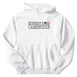 SWEATSHIRT WHITE ELEGANT FLAG " CAMBRIDGE " MINNESOTA Medium