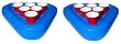 Pool Pong Rack Floating Beer Pong Set, Includes 2 Rafts and 3 Pong Balls